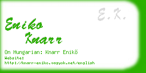 eniko knarr business card